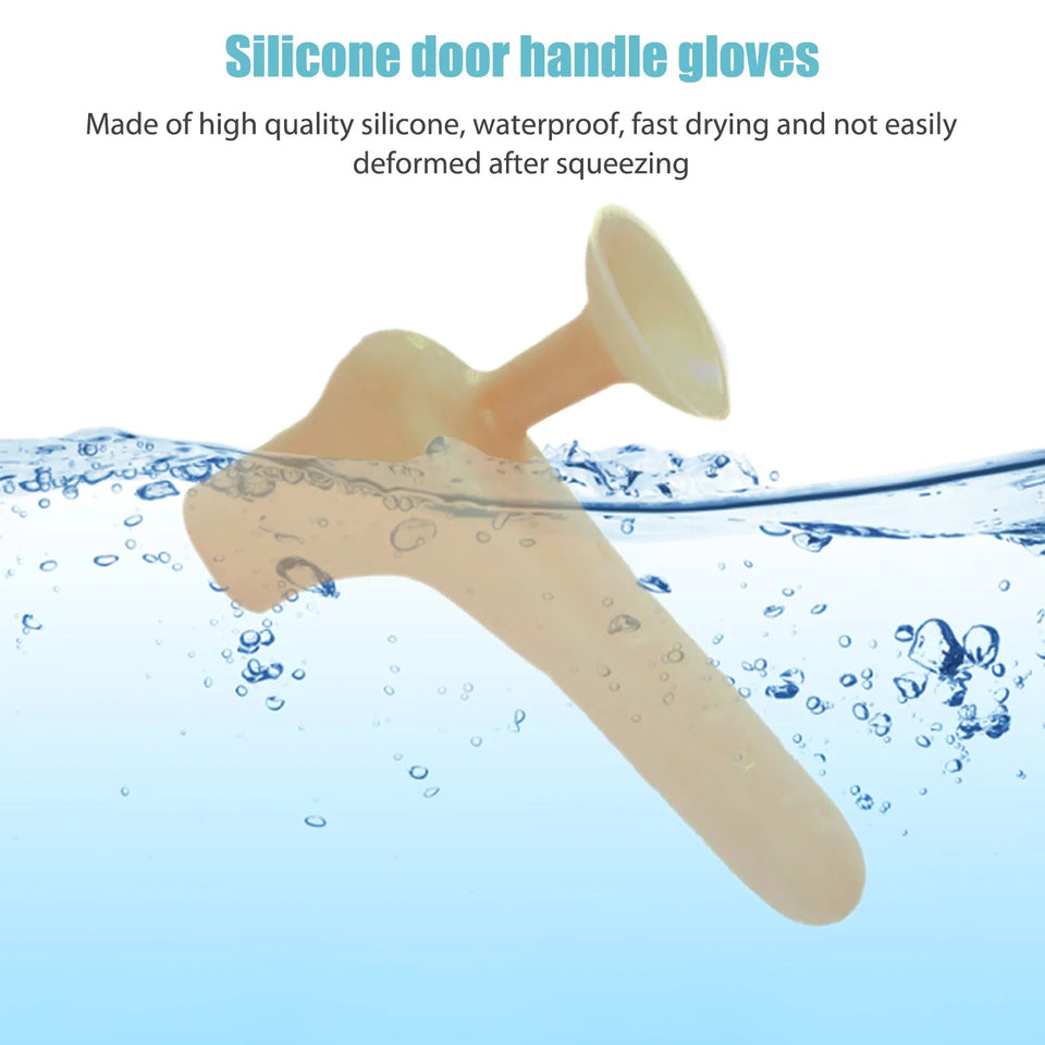 10-1pcs Door Suction Cup Thickened Wall Protectors Waterproof Reusable Door Handle Cover Punch Free Doorknob Buffer Silicone Cap Aimak Store