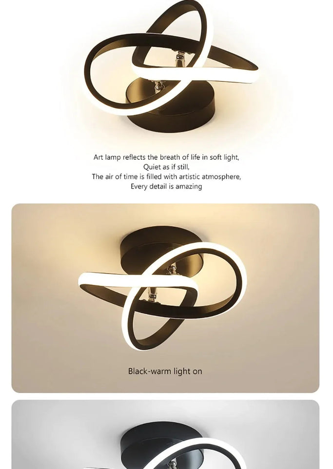 Nordic Minimalist LED Strip Corridor Ceiling Light Creative Living Room Balcony Bedroom Home Decoration Lighting Fixtures Aimak Store