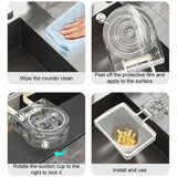 Kitchen Sink Strainer Rack Suction Cup No Dirty Hands Dishwasher Waste For Efficient Leftover Collection With 50 Filter Mesh Bag Aimak Store