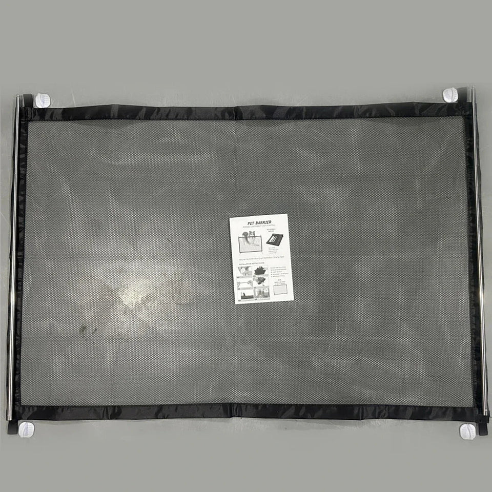 Pet Barrier Fence Baby Safety Gate Mesh with Telescopic Pole Hook Stairs Entrance Indoor Gate Fence Safety Protection Punch-free Aimak Store