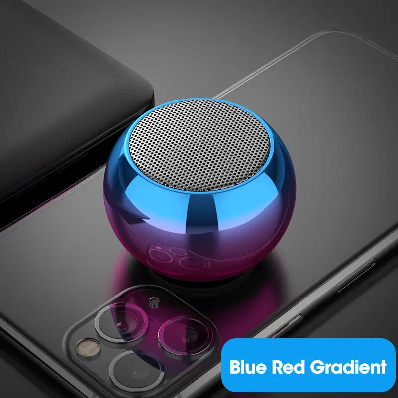 Wireless Bluetooth Speaker Portable Small Steel Gun Metal Heavy Stereo Surround Subwoofer Outdoor Mini Bluetooth Small Speaker Aimak Store