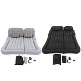 Car Inflatable Bed 2‑In‑1 Multifunction Inflatable Travel Mattress PVC Flocking Soft Sleeping Rest Cushion for Car SUV Aimak Store