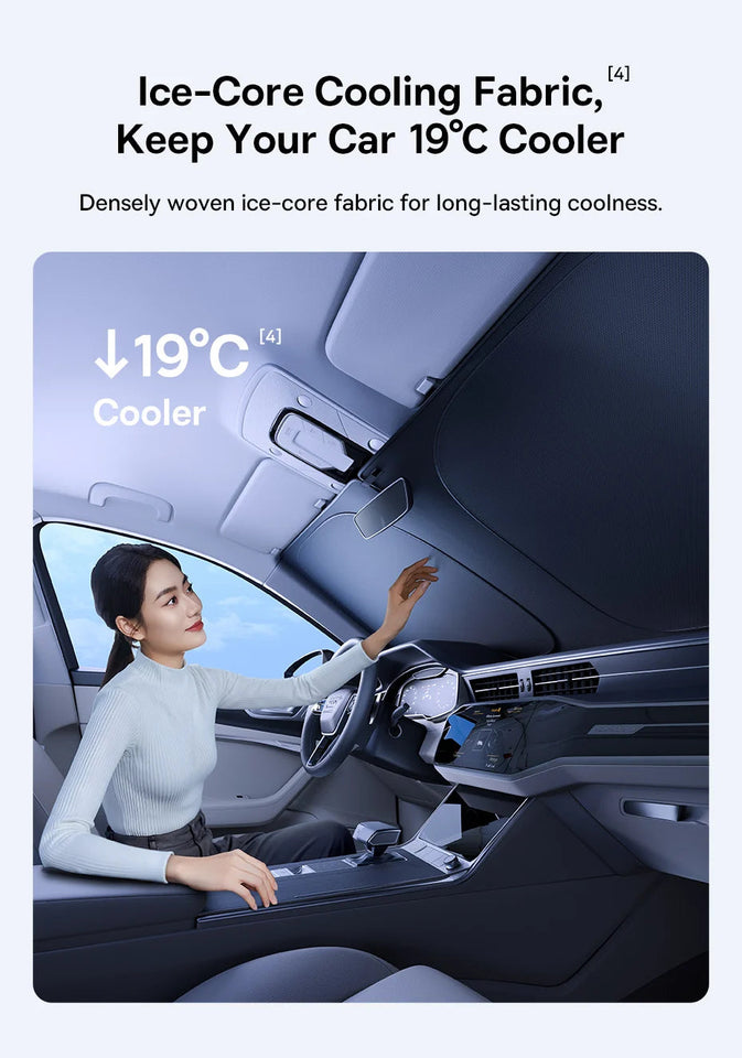 Baseus DT1 Car Sunshade Windshield Cover Folding Car Front Window UV Sun Protection for Summer Sun Shade Curtain Protector Aimak Store
