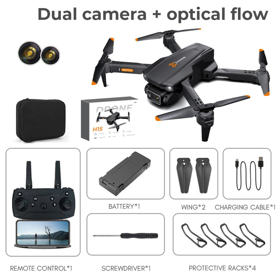 H15 Mini RC Drone With Camera HD Wifi Fpv Photography Quadcopter Fixed Height Selfie Professional Dron Gifts Toys for boys Aimak Store