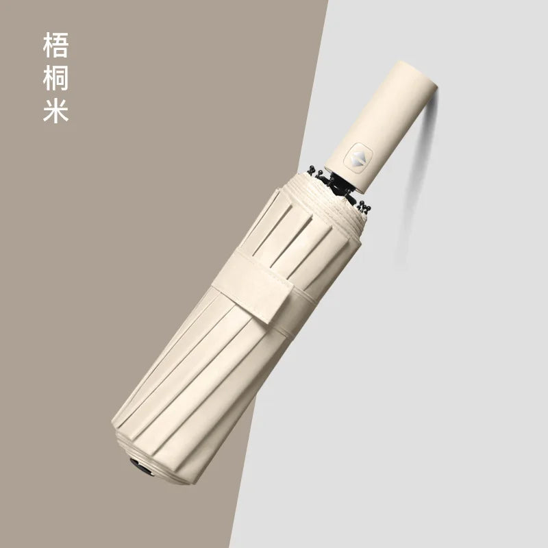 Umbrella Fully Automatic Men's Reinforced Women's Sunshade Umbrella, Rain and Rain Dual Use Umbrella, UV Protection Aimak Store