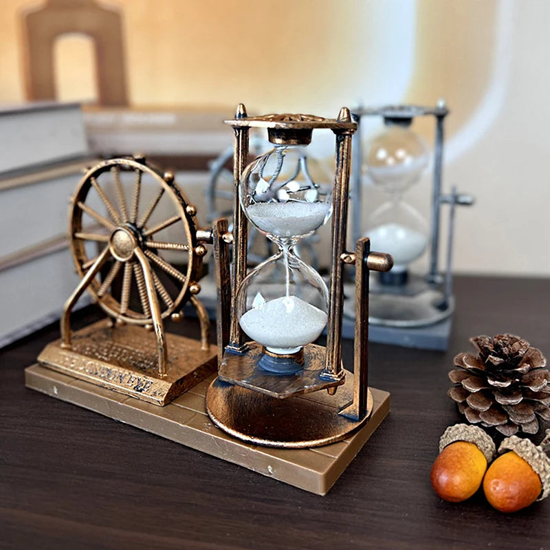 Creative Student Gift Retro Ferris Wheel Quicksand Hourglass Ornaments Domestic Desktop Decoration Crafts Aimak Store