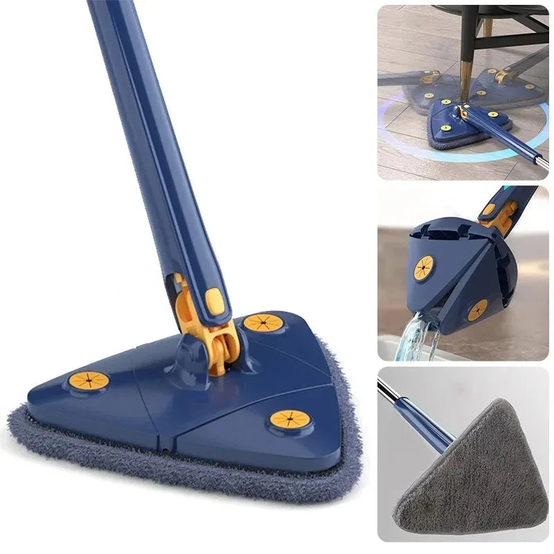 Triangle Mop 360 Rotatable Extendable Adjustable 110 Cm Cleaning Mop For Tub Tile Floor Wall Cleaning Mop Deep Cleaning Mop Aimak Store