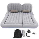 Car Inflatable Bed 2‑In‑1 Multifunction Inflatable Travel Mattress PVC Flocking Soft Sleeping Rest Cushion for Car SUV Aimak Store