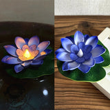 1PC Artifical Floating Lotus Night Light 10cm Flower Lotus Lamp Waterproof Lights Christmas Garden Pool Pond Fountain Decoration Aimak Store