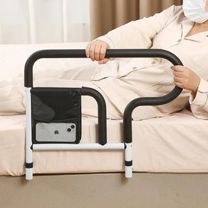 Bedside Guardrail for Elderly/Pregnant Women, Stainless Steel Bed Side Rail Protection Device, Adult Bed Handrail for Most Bed Aimak Store