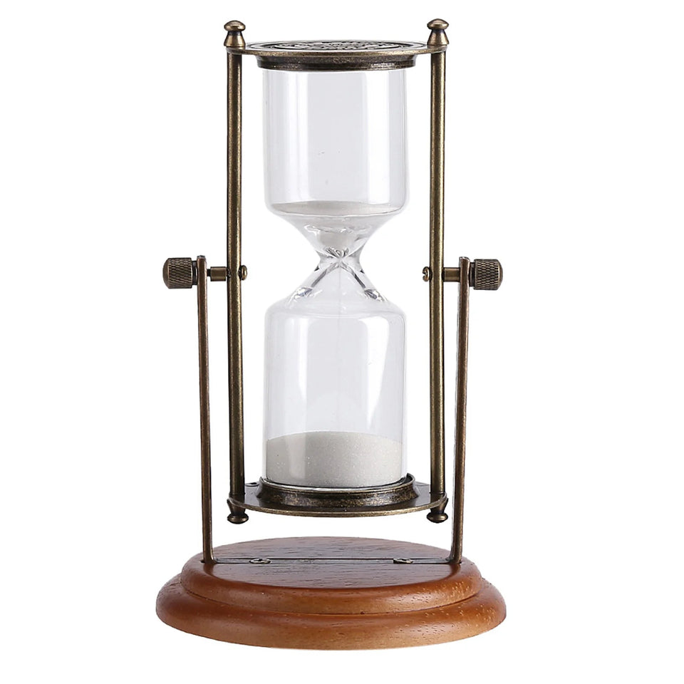 15 Minutes Metal Rotating Sand Glass Timer Clock Hourglass Table Ornament Home Decor Gift Aimak Store