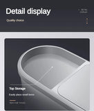 10L Bathroom Trash Can, Household Creative Gap Waste Bin, Press Type Garbage Can with Lid, Simple Paper Basket Kitchen Trash Can Aimak Store