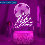 New 3d Illusion Kids Night Light Football 7 Colors Changing Nightlight for Child Bedroom Atmosphere Soccer Room Desk Lamp Gifts Aimak Store