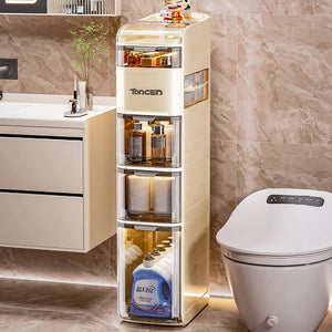 Bathroom crevice wardrobe storage cabinet, bathroom shelf, bathroom toilet storage cabinet, toilet side storage cabinet Aimak Store