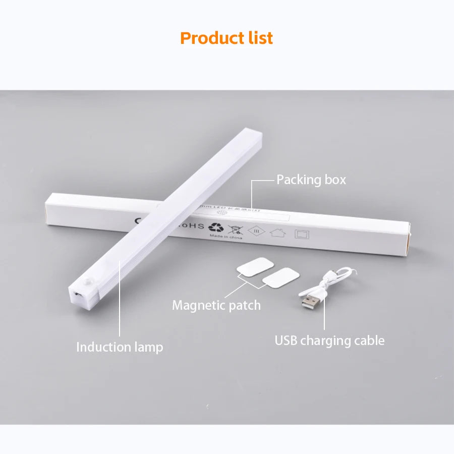 30CM/11.81inch Magnetic Smart Sensor Cabinet Light Rechargeable Night Light Home Closet Light Support Infinitely Dimmable Aimak Store
