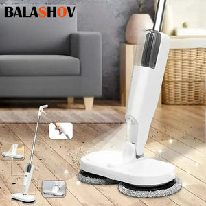 Electric Water Mop Cleaner Machine 360° Rotatable Spin Cleaning Mop Squeeze Wet and Dry Use Hand Push Household Floor Cleaning Aimak Store