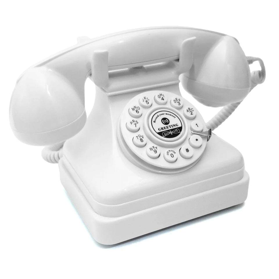 Wedding Audio Guest Book Phone Retro Rotary Style Antique Phone Audio Guestbook Phone Message Voice Recorder  For Wedding Party Aimak Store