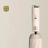 Folding Umbrella with Fan USB Charge Cool Ultra-light Parasol Black Coating Sun-resistant Umbrellas with Gift Box Aimak Store