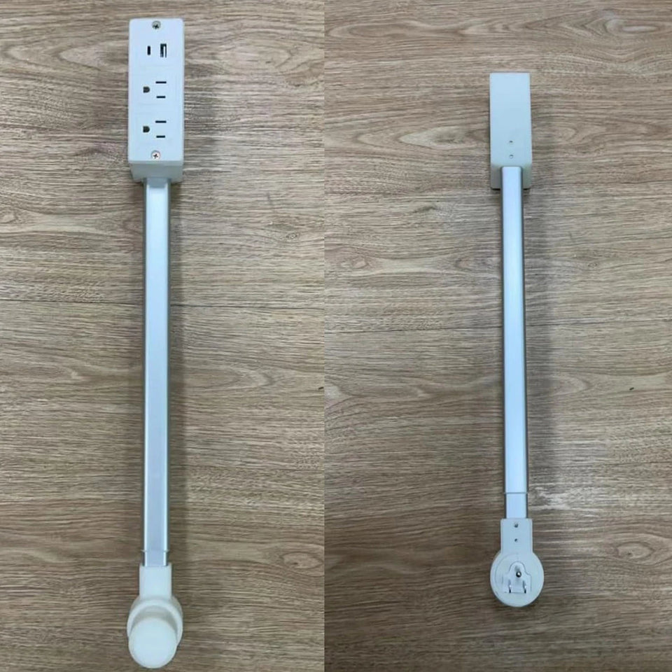 Electrical Outlet Extender 2 AC USB-A USB-C Wall Charger 2 Sockets 180° Rotation Stretchable Electrical Outlet Table Extender Aimak Store