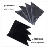 4 Pack Sticky Mat Carpet Rug Grippers 10.5x10.5x15cm Triangle Anti Slip Silicone Washable Reusable Floor Mat Door Carpet Pad Aimak Store