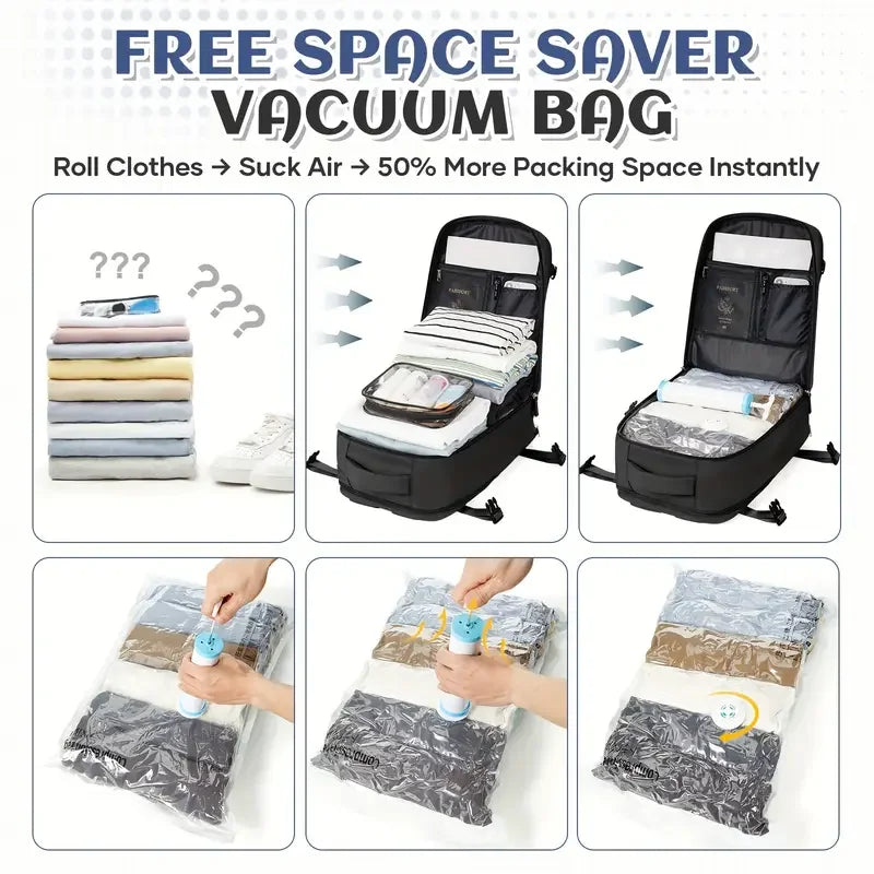 45x36x20cm Vacuum Storage Backpack Durable, Ideal for Travel Backpack  Commuter Backpack Lightweight Bag Vacuum Bag for Clothing Aimak Store