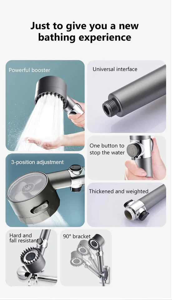 Xiaomi MiJia Shower Head High Pressure Filter Showerhead 3 Mode Water Saveing Massage Shower Head with Hose Bathroom Accessories Aimak Store