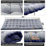 Camping Outdoor Folding Bed with Mattress Cot 400 Lbs Heavy Duty Sturdy Portable Stainless Steel Legs Sleeping Cot Aimak Store