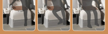 Ergonomic Elderly Toilet, Detachable Armrest, Heightened Portable Seat, Soft Backrest Comfort Chair for Pregnant Women