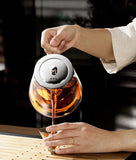 Heat Resistant Glass Teapot with Stainless Steel Tea Strainer Infuser Flower Kettle Kung Fu Teaware Set Puer Oolong Pot Aimak Store