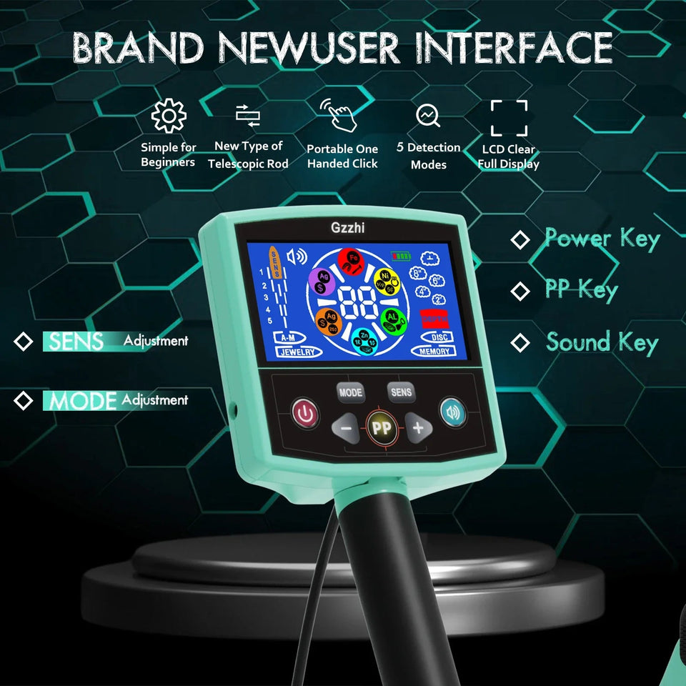 2024 New Underground Metal Detector Gold LCD Search Target ID Max Depth Treasure Hunting PinPointer Waterproof Locate Model Aimak Store