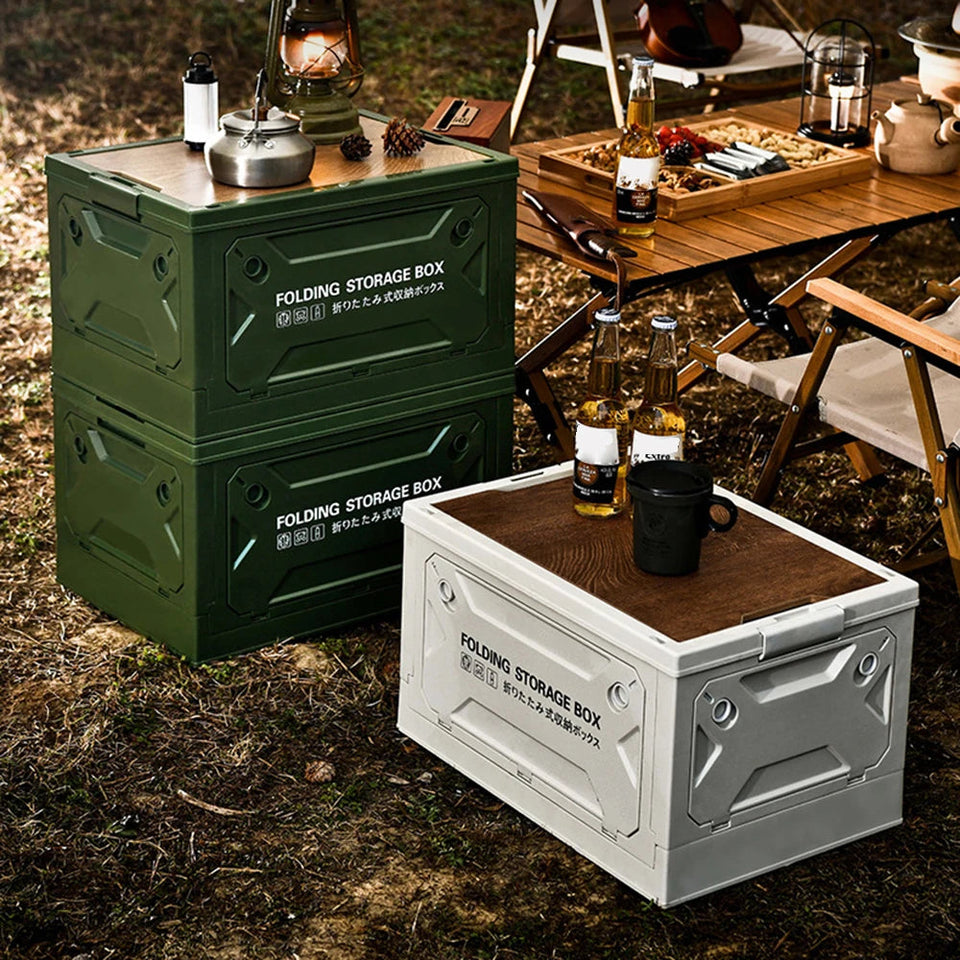 1PC Collapsible Outdoor Camping Car Storage Box Multi-Functional Storage Box Table Dual-Purpose Car Trunk Organizer Aimak Store