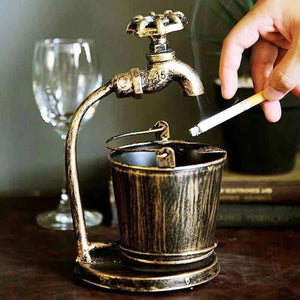 Vintage Creative Jar Decoration Iron Art Used Home Living Room Tea Table Office European Style Jar AntiDrop Ashtray Home Pattern Aimak Store