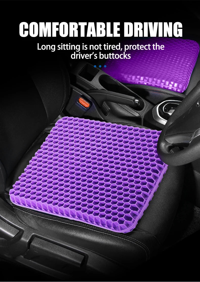 Gel Seat Cushion Summer Breathable Honeycomb Design For Pressure Relief Back Tailbone Pain - Home Office Wheelchair Chair Cars