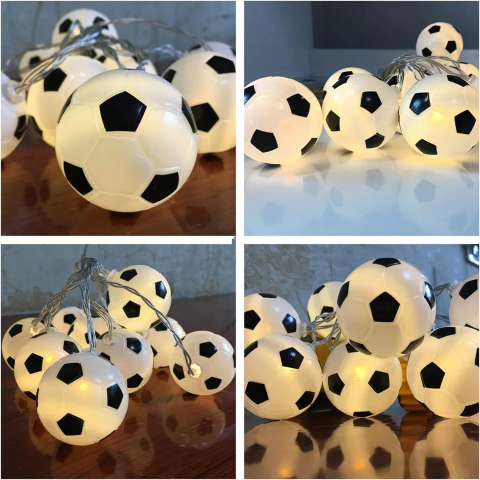 1pc 10/20LED Football String Lights Creative Atmosphere Lamp Battery Powered For Restaurants Window Displays Room Holiday Decor Aimak Store