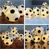 1pc 10/20LED Football String Lights Creative Atmosphere Lamp Battery Powered For Restaurants Window Displays Room Holiday Decor Aimak Store