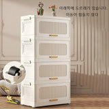 4 Floor Multifunctional Folding Storage locker Thickening Folding Wardrobe Storage Cabinet Home Folding Storage Box With Pulley Aimak Store