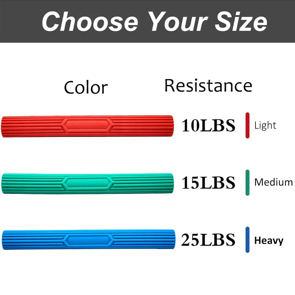 1Pcs Physical Therapy Flexible Twist Bar Rod Hand Wrist Exerciser Bars Silicone Different Resistance Strength Training Tool Aimak Store