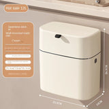 Household plastic flip-top wall-mounted trash can kitchen bathroom bathroom gap wall-mounted storage simple trash can Aimak Store