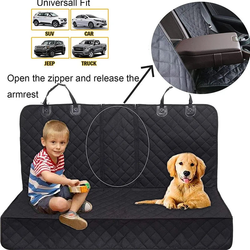 Car Dog Seat Cover for Back Seat Waterproof Auto Rear Pet Seat Protector Mat Nonslip Universal Safety Carrier For Outing Dogs Aimak Store