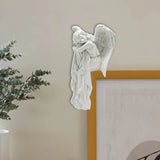 1-piece charming left angel door frame ornaments statue, exquisite resin sleeping angel sculpture Aimak Store