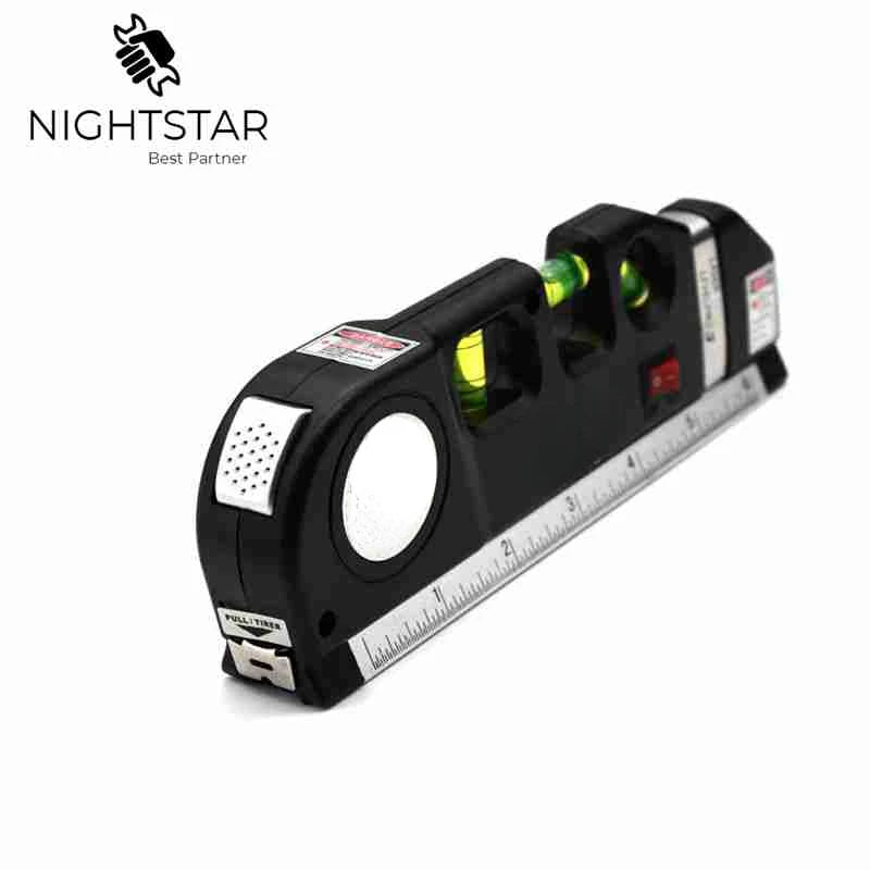 Laser Level Horizon Vertical Measure 8FT Aligner Standard and Metric Rulers Multipurpose Measure Level Laser Black Aimak Store