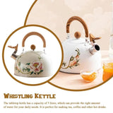 3L Whistling Kettle Teapot Floral Enameled Universal Teapot Water Kettle Large Capacity Thickened Coffee Pot Aimak Store
