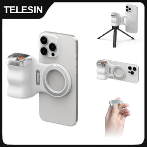 TELESIN Magnetic Phone Camera Shoot Hand Grip Phone Holder Shooting Aid Remote Control Handle for Iphone HUAWEI SAMSUNG Phone Aimak Store