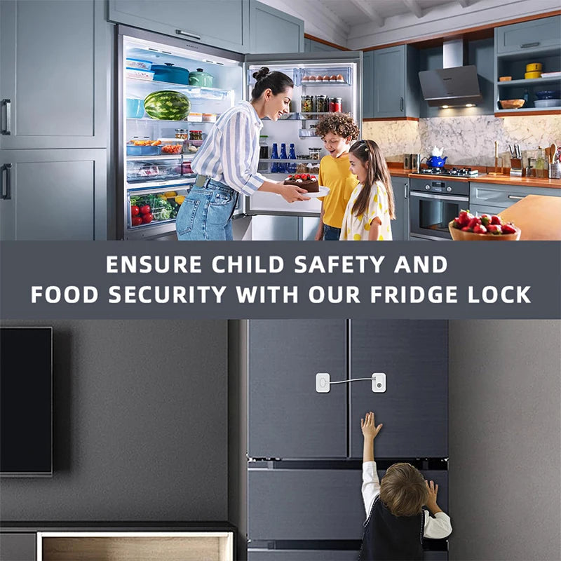 Safety lock Door and window,Fridge Lock,Traceless Adhesive No Drilling,Child Safety Cabinet Locks,for Fridge,Cabinet Locks, Draw Aimak Store