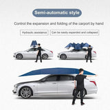 4.2M/4.6M Anti-UV Automatic Folding Sun Shade Covering Rooftop Car Cover Waterproof Car Umbrella with Remote Control Aimak Store