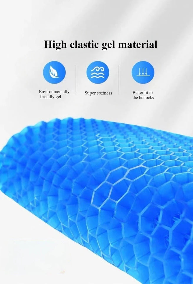 Gel Seat Cushion Summer Breathable Honeycomb Design For Pressure Relief Back Tailbone Pain Aimak Store