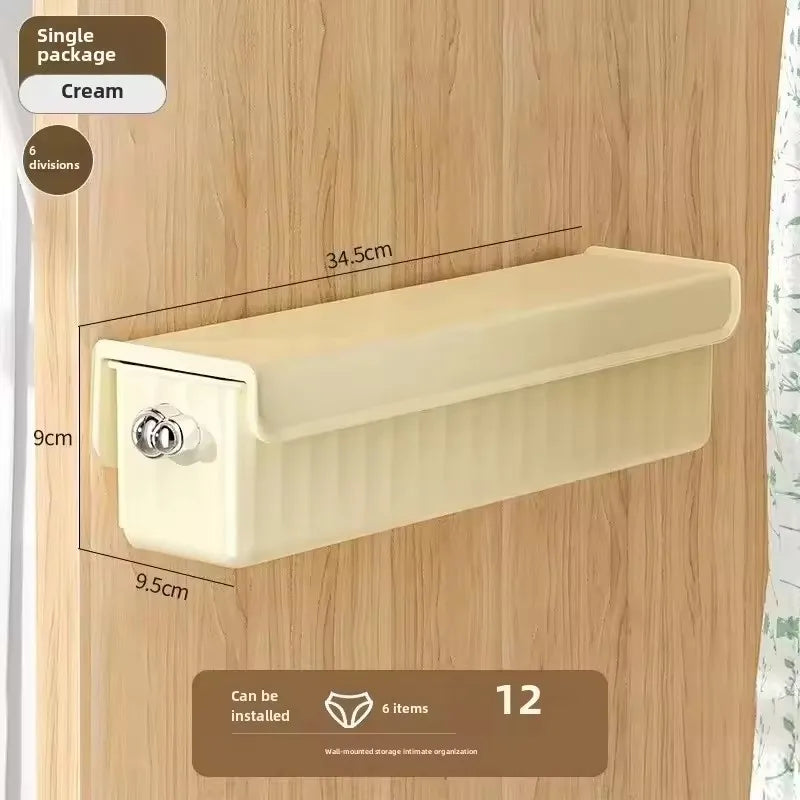 1pc Pull-out Underwear Bra Organizer Drawer Socks Storage Box Wall Mounted Panties Boxes Bedroom Closet Organizer Spave Saving Aimak Store