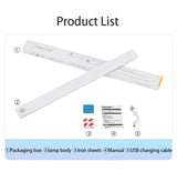 10/20/30/40/50CM Under Cabinet Led Light Sensor Movement Rechargeable Wireless Led Lamp Night Light Cupboard Bedroom Wardrobe Aimak Store