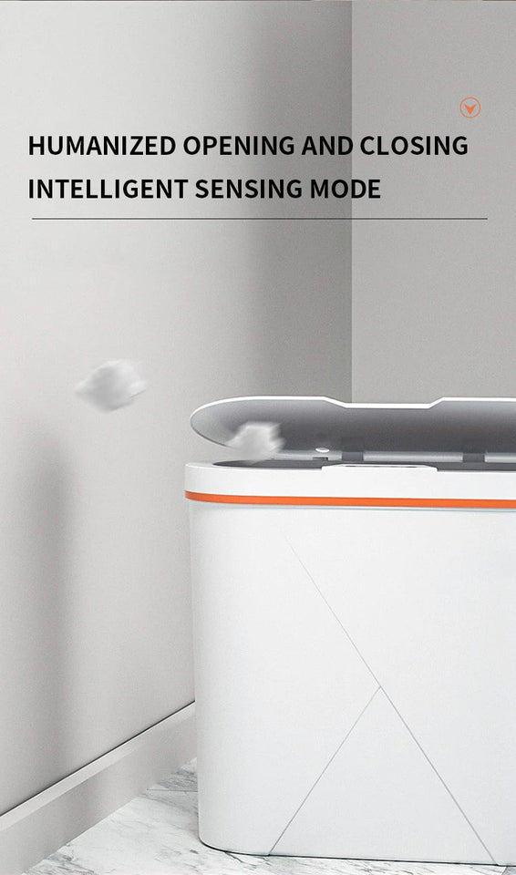 15L Aromatherapy Smart Sensor Trash Can Garbage Bin Electronic Trash Bin Narrow Toilet Rubbish Wastebasket for Home Kitchen Bath Aimak Store