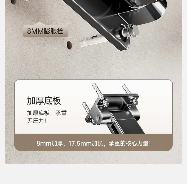 Foldable No Drill Wall Mounted Clothes Drying Rack, Indoor Outdoor Retractable Hanger, Space-Saving Design for Balcony Aimak Store